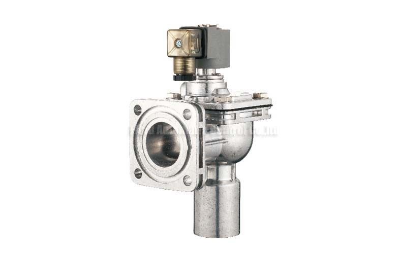 Flange Type Remote Solenoid Pulse Jet Valve , Right Angle Pulse Control Valve