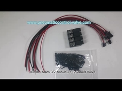 कपड़ा और बुनाई के वायवीय स्वचालन के लिए 10 मिमी 15 मिमी 3/2 लघु सोलनॉइड वाल्व 1.3W 24VDC
