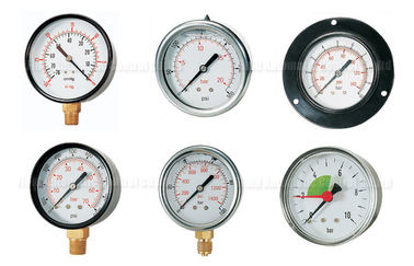 -76cmHG - 1500Psi वायवीय वायु दबाव गेज, दबाव मैनोमीटर 40mm-150mm डायल आकार